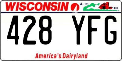 WI license plate 428YFG