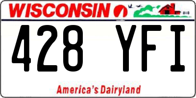 WI license plate 428YFI
