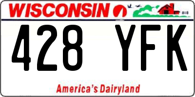 WI license plate 428YFK
