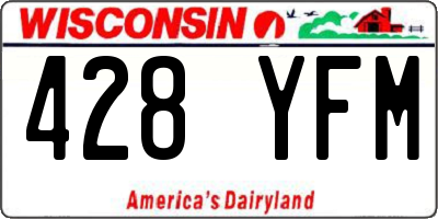 WI license plate 428YFM