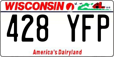 WI license plate 428YFP