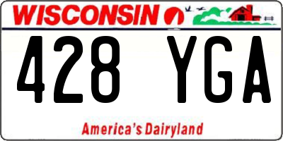 WI license plate 428YGA