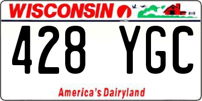 WI license plate 428YGC