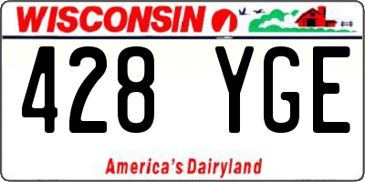 WI license plate 428YGE