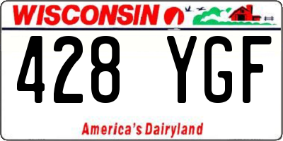 WI license plate 428YGF