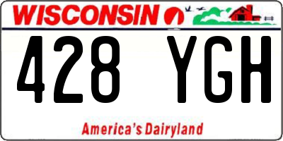 WI license plate 428YGH