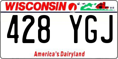 WI license plate 428YGJ