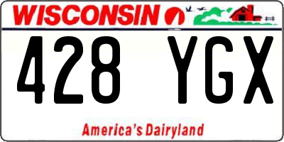 WI license plate 428YGX