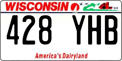 WI license plate 428YHB