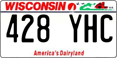 WI license plate 428YHC