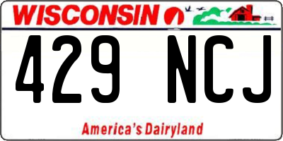 WI license plate 429NCJ