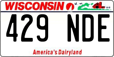 WI license plate 429NDE