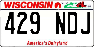 WI license plate 429NDJ