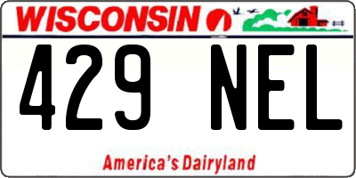 WI license plate 429NEL