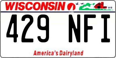 WI license plate 429NFI