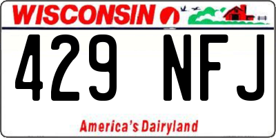 WI license plate 429NFJ