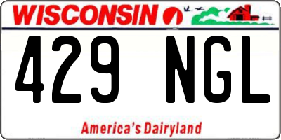 WI license plate 429NGL