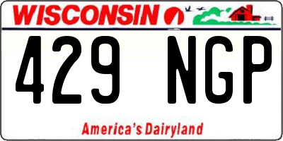 WI license plate 429NGP