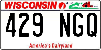 WI license plate 429NGQ