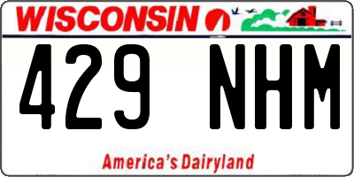 WI license plate 429NHM