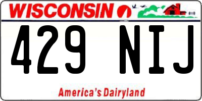 WI license plate 429NIJ