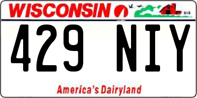 WI license plate 429NIY