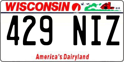 WI license plate 429NIZ