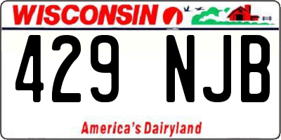 WI license plate 429NJB