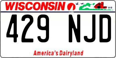 WI license plate 429NJD
