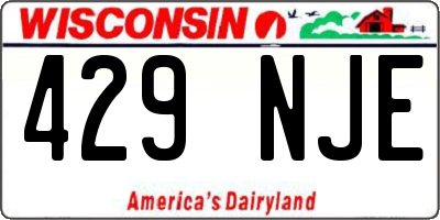 WI license plate 429NJE