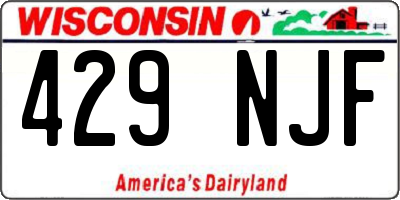 WI license plate 429NJF
