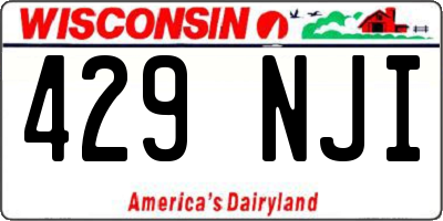 WI license plate 429NJI