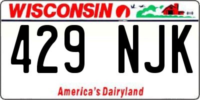 WI license plate 429NJK