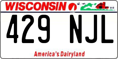 WI license plate 429NJL