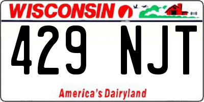 WI license plate 429NJT