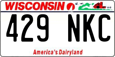 WI license plate 429NKC