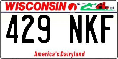 WI license plate 429NKF
