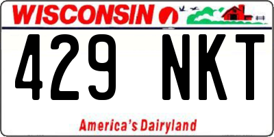 WI license plate 429NKT