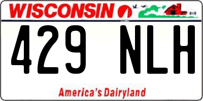 WI license plate 429NLH