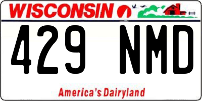 WI license plate 429NMD