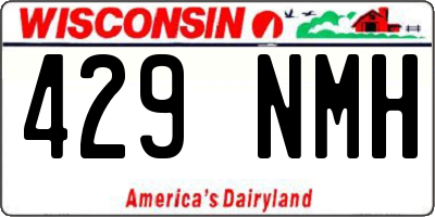 WI license plate 429NMH