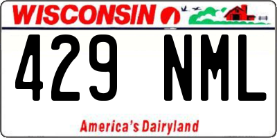 WI license plate 429NML