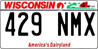 WI license plate 429NMX