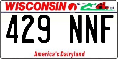 WI license plate 429NNF