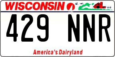 WI license plate 429NNR