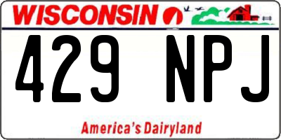 WI license plate 429NPJ