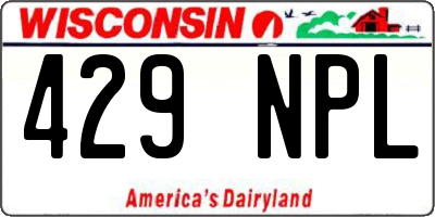 WI license plate 429NPL