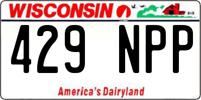 WI license plate 429NPP