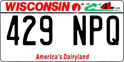 WI license plate 429NPQ