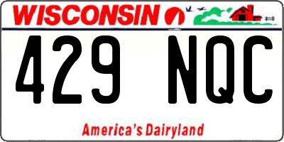 WI license plate 429NQC